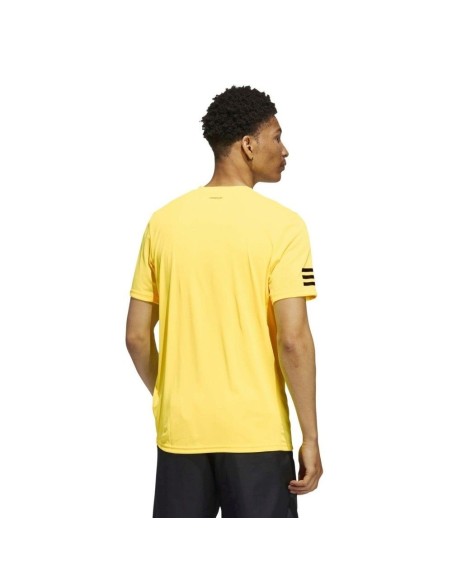 Camiseta Adidas Club Tennis 3 Bandas Amarillo | Ofertas de pádel